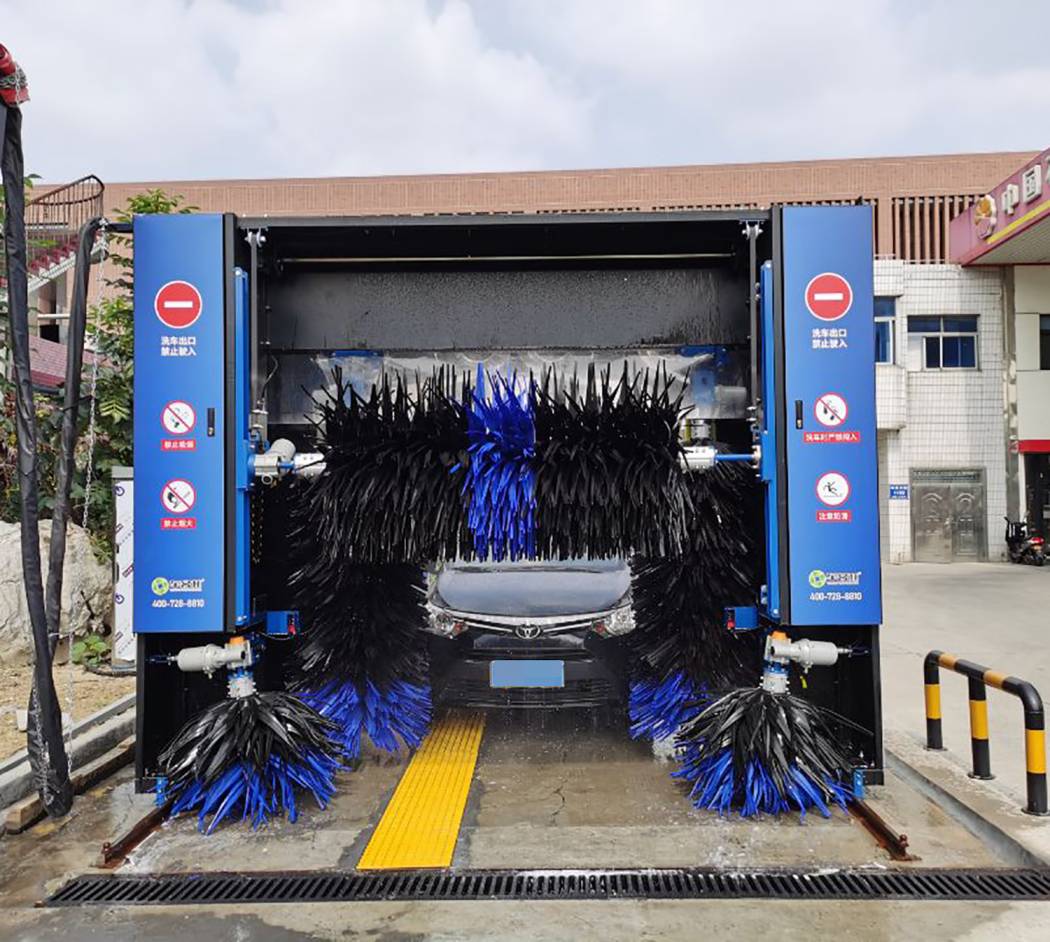 Automatic Tunnel Car Wash Machine With 5 Brushes