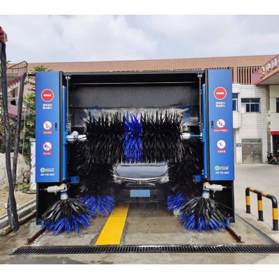 Automatic Tunnel Car Wash Machine With 5 Brushes